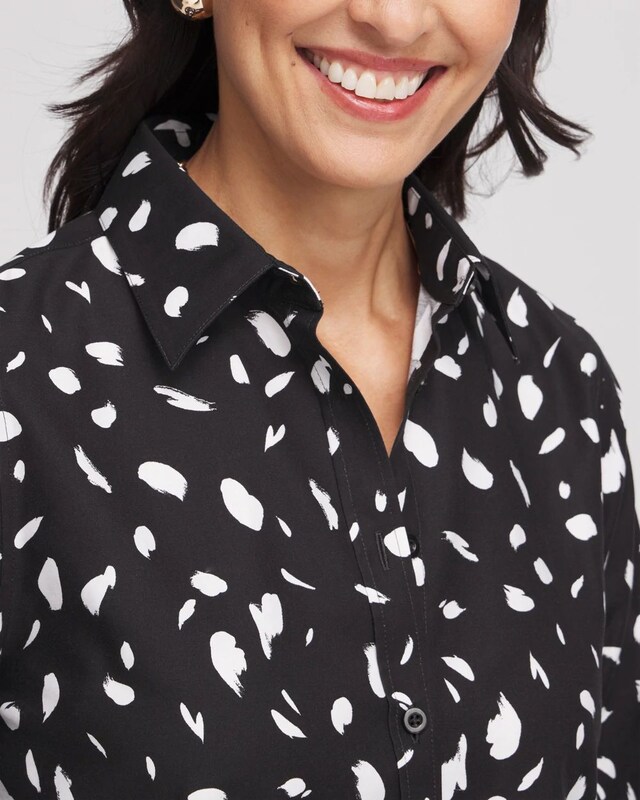 No Iron Dot Print Shirt - image 4